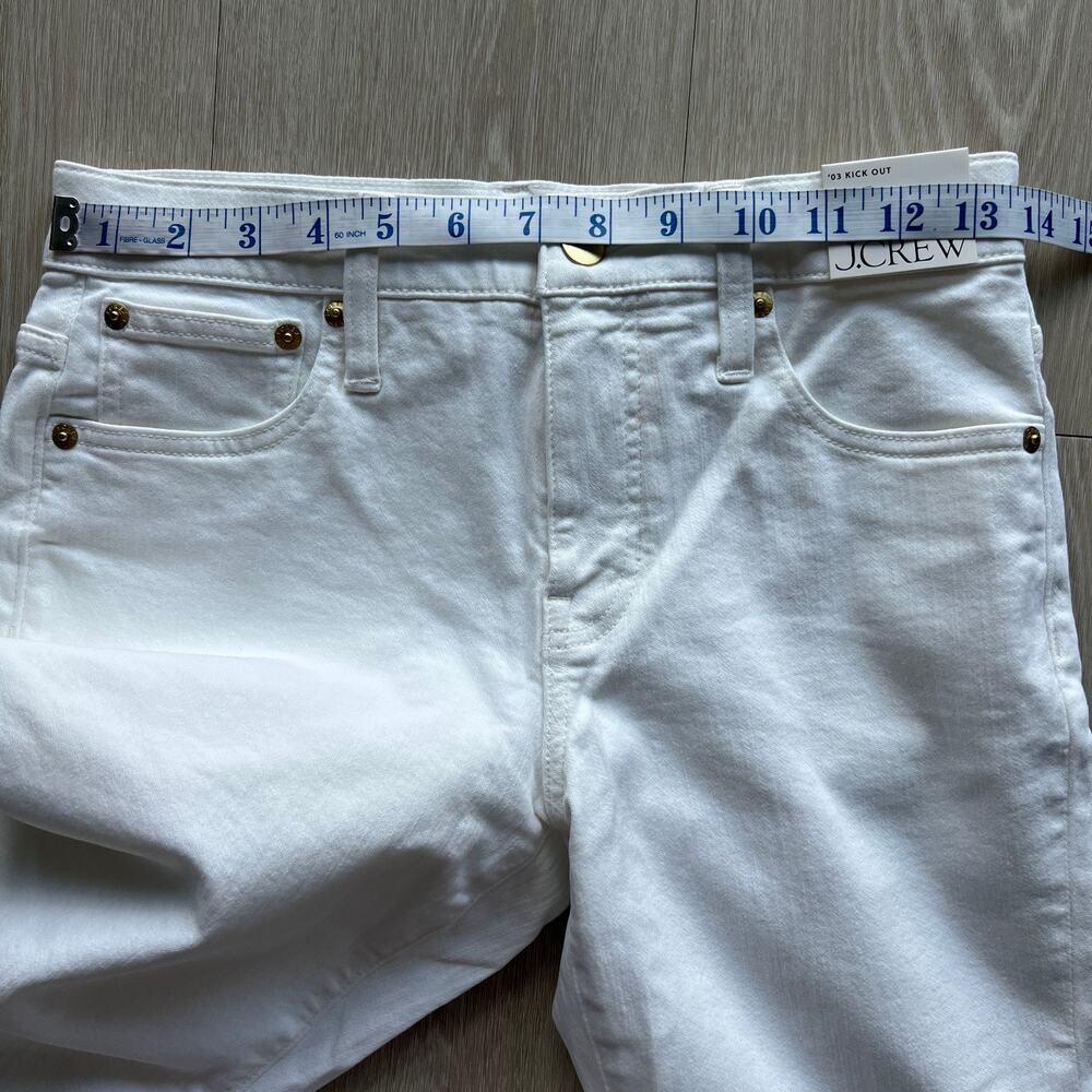J Crew Kick Out Jeans Womens Petite 25 White Cropped - Picture 6 of 15